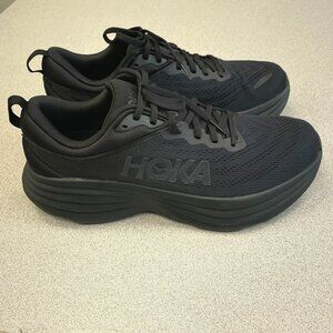 NEW Hoka One One Bondi 8 Men's Size 10.5D Running Shoes Black